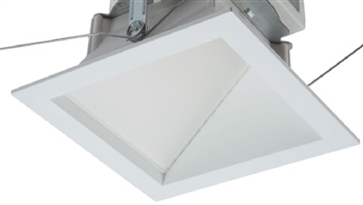Halo Recessed 61SWWMW 6" Square Reflector, Non-Conductive Polymer, Use with SM6 Modules Only, Linear Spread Lens Wall Wash, Matte White