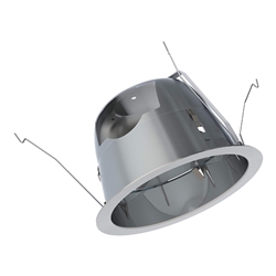 Halo Recessed Commercial 61VWB 6" LED Vertical Parabolic Reflector, White Baffle with White Flange