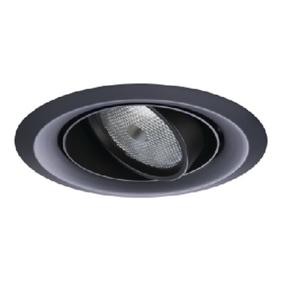 Halo Recessed 6215BK 6" Line Voltage Double Gimbal PAR30 35 Degree - PAR30S 50 Degree Tilt Max, Self-Flange, Black