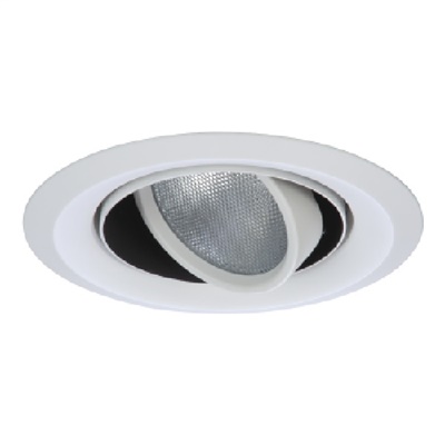 Halo Recessed 6215WH 6" Line Voltage Double Gimbal PAR30 35 Degree - PAR30S 50 Degree Tilt Max, Self-Flange, White