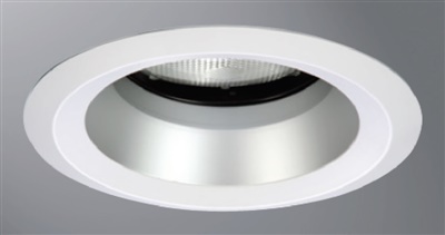 Halo Recessed 6222H 6" Line Voltage Regressed Adjustable 45 Degree Tilt Max, Self-Flange, Haze Reflector, White Trim