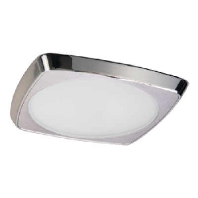 Halo Recessed 6230PN 6" Line Voltage Squircle Frost Glass Lens with Metal Trim, Self-Flange, Polished Nickel