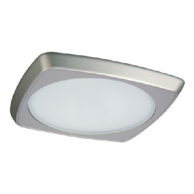 Halo Recessed 6230SN 6" Line Voltage Squircle Frost Glass Lens with Metal Trim, Self-Flange, Satin Nickel