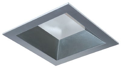 Halo Recessed 64SMDC 6" Square Shallow Reflector, Non-Conductive Polymer, Use with SM6 Modules Only, Medium Distribution, Specular Clear