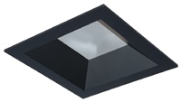 Halo Recessed 64SMDMB 6" Square Shallow Reflector, Non-Conductive Polymer, Use with SM6 Modules Only, Medium Distribution, Matte Black