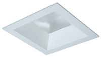 Halo Recessed 64SWDMW 6" Square Shallow Reflector, Non-Conductive Polymer, Use with SM6 Modules Only, Wide Distribution, Matte White