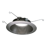 Halo Recessed 693SNB-R 6" Self-Flanged Micro-Step Baffle Trim, Satin Nickel Baffle, Satin Nickel Flange