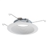 Halo Recessed 693WB 6" LED Micro-Step Baffle, White Baffle, White Flange