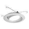 Halo Recessed 694WB 6" LED Eyeball with Baffle, White Eyeball with Baffle, White Flange