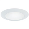 Halo Recessed 70P 6" Line Voltage Lensed Downlight Trim, Wet Location, Albalite Glass Lens, White Trim