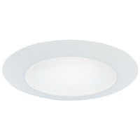 Halo Recessed 70P 6" Line Voltage Lensed Downlight Trim, Wet Location, Albalite Glass Lens, White Trim