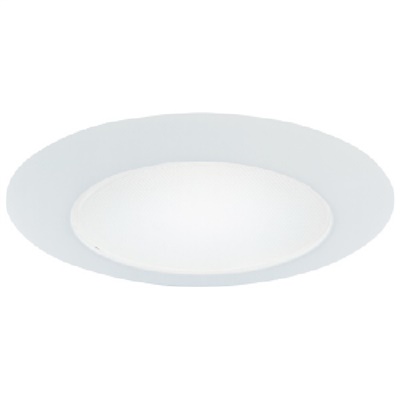 Halo Recessed 70P 6" Line Voltage Lensed Downlight Trim, Wet Location, Albalite Glass Lens, White Trim