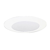 Halo Recessed 70PS 6" Line Voltage Lensed Downlight Trim, Wet Location, Albalite Glass Lens, White Polymer Trim, White Trim