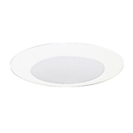 Halo Recessed 70PS 6" Line Voltage Lensed Downlight Trim, Wet Location, Albalite Glass Lens, White Polymer Trim, White Trim