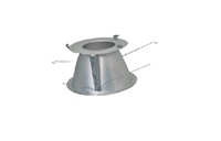 Halo Recessed Commercial 81MDH 8" Conical Reflector, Medium Reflector, Semi-Specular Clear Finish, Polished Flange