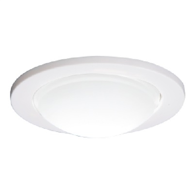 Halo Recessed 952PS 4" Line Voltage Frosted Dome Lensed Shower Trim, White Ring