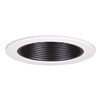 Halo Recessed 953P 4" Metal Baffle Trim, White Trim with Black Baffle