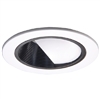 Halo Recessed 992P 4" Wall Wash Eyelid Trim, White Trim and Eyelid, Black Baffle