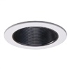 Halo Recessed 993P 4" Line Voltage Coilex Baffle Trim for H99 Housings, White Trim with Black Baffle