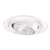 Halo Recessed 996P 4" Line Voltage Adjustable Eyeball Trim for H99 Housings, 15 Degree Tilt, White Trim with White Eyeball