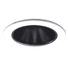 Halo Recessed 999MB 4" Reflector Cone Trim, White Trim with Specular Black Reflector