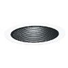 Halo Recessed ERT401LV 4" Low Voltage Baffle Trim, High Gloss Appliance White Trim Ring with Black Baffle