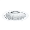 Halo Recessed ERT401LVW 4" Low Voltage Baffle Trim, High Gloss Appliance White Trim Ring with White Baffle