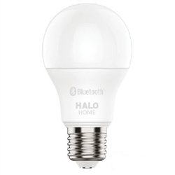 Halo Home HHA19089BLE40A-2PK A19 Lamp 800 Lumens, 90 CRI, Select 2700K-5000K, Bluetooth Mesh Control, 120V, 2 Lamps, White Base