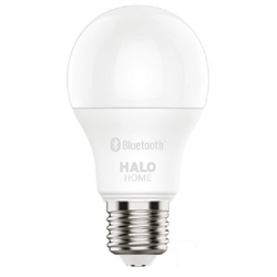 Halo Home HHA19089BLE40A A19 Lamp 800 Lumens, 90 CRI, Select 2700K-5000K, Bluetooth Mesh Control, 120V, White Base