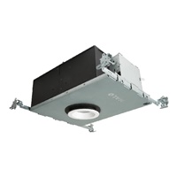 Halo Recessed HL36A10927ED010ICAT 3" Round Shallow Directional IC New Construction LED Housing, 10W, No Optic, 90 CRI, 2700K Color Temperature, 120V Phase Cut 1% Dimming, 120-277V 0-10V 1% Dimming