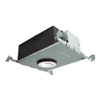 Halo Recessed HL36A10930ED010ICAT 3" Round Shallow Directional IC New Construction LED Housing, 10W, No Optic, 90 CRI, 3000K Color Temperature, 120V Phase Cut 1% Dimming, 120-277V 0-10V 1% Dimming