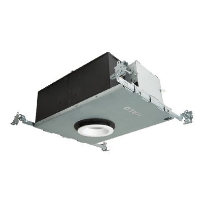 Halo Recessed HL36A10940ED010ICAT 3" Round Shallow Directional IC New Construction LED Housing, 10W, No Optic, 90 CRI, 2700K Color Temperature, 120V Phase Cut 1% Dimming, 120-277V 0-10V 1% Dimming