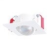 Halo Recessed HLA3S05FL9271EMWR 3" Square LED Directional Downlight with Remote Driver/ Junction Box, 500 Lumens, 40 Degree Flood Distribution, 90 CRI, 2700K, 120V, LE & TE Phase Cut 5% Dimming, Matte White Flange Finish