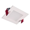 Halo Recessed HLB3S059301EMWR 3" Square LED Lens Downlight with Remote Driver/ Junction Box, 500 Lumens, 90 CRI, 3000K, 120V, LE & TE Phase Cut 5% Dimming, Matte White Flange Finish