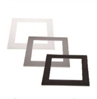 Halo Recessed HLB3STRMSN 3" Square Decorative Overlay, Satin Nickel