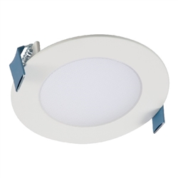 Halo Recessed HLB4069FSE010MWR 12W 4" Round LED Lens Downlight, 750 Lumens, 90 CRI, Field Selectable 2700-5000K, 120-277V, Matte White Finish