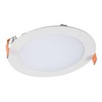 Halo Recessed HLB6099301EMWR 6" Round LED Lens Downlight with Remote Driver/ Junction Box, 900 Lumens, 90 CRI, 3000K, 120V, LE & TE Phase Cut 5% Dimming, Matte White Flange Finish