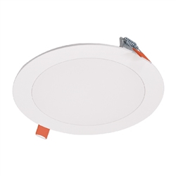 Halo Recessed HLB6099FSE010MWR 15W 6" Round LED Lens Downlight, 1060 Lumens, 90 CRI, Field Selectable 2700-5000K, 120-277V, Matte White Finish