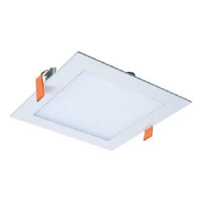 Halo Recessed HLB6S099FS1EMWR 6" Square LED Lens Downlight with Remote Driver/ Junction Box, 900 Lumens, 90 CRI, Field Selectable 2700-500K, 120V, LE & TE Phase Cut 5% Dimming, Matte White Flange Finish
