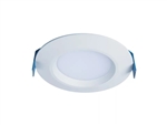 Halo Recessed HLBC4LS9FSD2WE010MWR 4" Ultra-Slim Regressed Canless Downlight, 600/900 Selectable Lumens, 90 CRI, Selectable CCT with D2W Option, 120/277V 50Hz/60Hz, 0-10V Dimmable, Matte White Flange