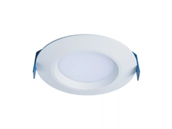 Halo Recessed HLBC4LS9FSD2WE010MWR 4" Ultra-Slim Regressed Canless Downlight, 600/900 Selectable Lumens, 90 CRI, Selectable CCT with D2W Option, 120/277V 50Hz/60Hz, 0-10V Dimmable, Matte White Flange