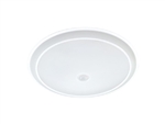 Halo Recessed HLSMS9129301EWH 9" Motion Sensor Dimmable LED Surface Light, 1200 Lumens, 90 CRI, 3000K, LE and TE Phase Cut 10% Dimming, Matte White Flange