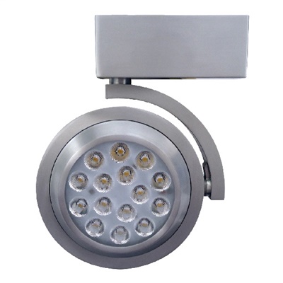 Halo Track Lighting L806HOFL8027AH High Output LED Track Fixture, Flood Distribution, 80 CRI, 2700K Color Temperature, 120V, Short Snoot, Aluminum Haze