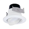 Halo Recessed LA4069271EWH 4" LED Adjustable Downlight, 600 Lumens, 90 CRI, 2700K, 120V, Phase Cut 10% Dimming, Matte White Baffle