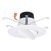 Halo Recessed LA56069401EWH 5" or 6" LED Adjustable Downlight, 600 Lumens, 90 CRI, 4000K, 120V, Phase Cut 10% Dimming, Matte White Baffle