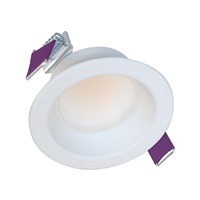 Halo Recessed LCR2089FSE010MW 2" Round All-Purpose Round LED Retrofit Module, 800 Lumens, 90 CRI, Field Selectable 2700K, 3000K, 3500K, 4000K or 5000K Color Temperature, 120-277V, 0-10V Analog 100% to 5% Dimming, Matte White