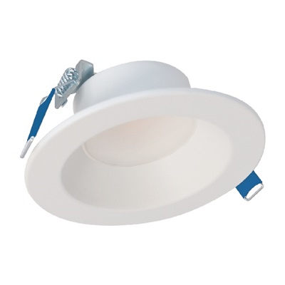 Halo Recessed LCR4129FSE010MW 4" Round All-Purpose Round LED Retrofit Module, 1200 Lumens, 90 CRI, Field Selectable 2700K, 3000K, 3500K, 4000K or 5000K Color Temperature, 120-277V, 0-10V Analog 100% to 5% Dimming, Matte White