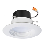 Halo Recessed LT460WH6927R 4" All-Purpose LED Integrated Trim Modules, 2700K, 630 Lumens, White Finish
