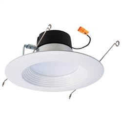 Halo Recessed LT560WH6927R 5" and 6" All-Purpose LED Integrated Retrofit Trim, 90 CRI, 2700K, 731 Lumens, White Finish