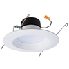 Halo Recessed LT560WH6935R 5" and 6" All-Purpose LED Integrated Retrofit Trim, 90 CRI, 3500K, 760 Lumens, White Finish